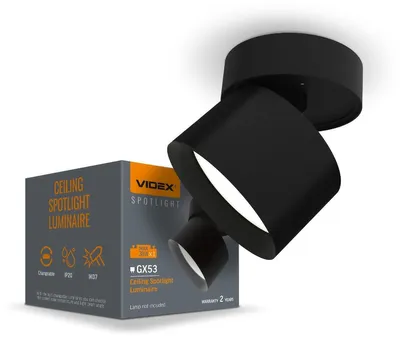 Produktbild von VIDEX Deckenleuchte für GX53-Leuchtmittel VL-SPF18B-B