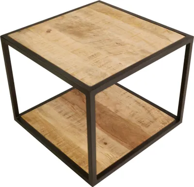 Produktbild von Beistelltisch - 50x50x40 cm - Mangoholz - Stahl