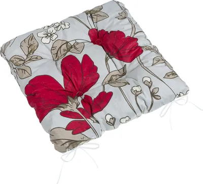 Produktbild von Adéla gesteppter Sitz - 40x40 cm - Scharlachrot, Grau, Beige