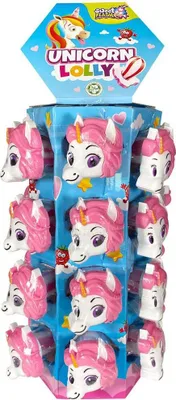Produktbild von Display Komplett Unicorn Lutscher mit Einhornmotiv 24 Stück