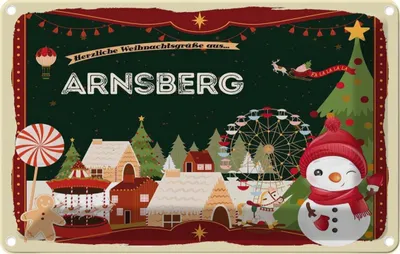 Produktbild von vianmo Blechschild 12x18 cm Weihnachten aus ARNSBERG