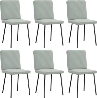 Image de Chaises à manger lot de 6 gris clair velours