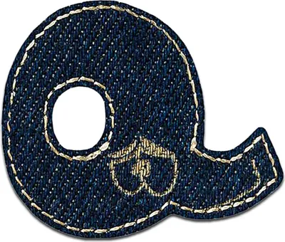 Produktbild von Buchstabe Q 3.9 x 3.4 cm: Alphabet Buchstabe Einzeln Auswählbar - Aufnäher, Bügelbild, Aufbügler, Applikationen, Patches, Flicken, Zum Aufbügeln