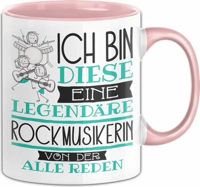 Produktbild von Rockmusikerin Tasse Geschenk Ich Bin Diese Eine Legendäre Rockmusikerin Von Der Alle Reden Geschenkidee Geburtstag Weihnachten (Rosa)