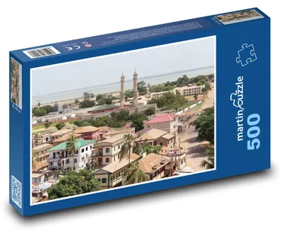 Zdjęcie produktu dla Puzzle 500 Panorama miasta Banjul - martinpuzzle