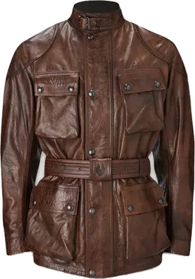 Produktbild von Belstaff Trialmaster Motorrad Lederjacke, braun, M