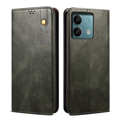 Immagine prodotto di Custodia per Xiaomi Redmi Note 13 5G pelle flip case portafoglio con funzione stand verde