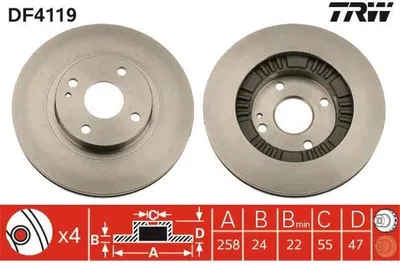 Produktbild von TRW Bremsscheiben (2 Stück) Vorderachse DF4119