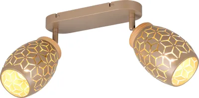 Immagine prodotto di Plafoniera, metallo, caffè, E14, orientabile, L 28 cm