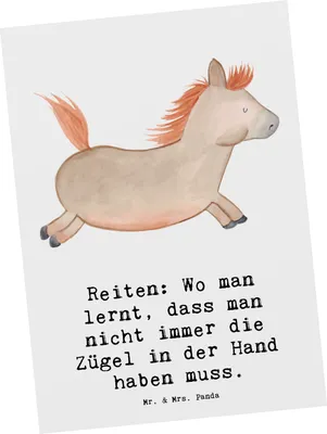 Produktbild von Mr. & Mrs. Panda Fotokarte Reiten Freiheit - Weiß - Geschenk, Teamsport, Sportler, Kontrolle, bildkarte, Ansichtskarten, Postkarten, Sport, Geländereiten, Kunstkarten