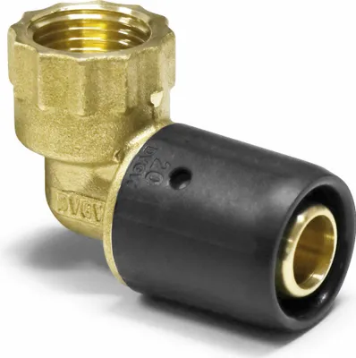 Produktbild von Pipetec Steckfitting, Winkel Übergang mit Innengewinde 20 x 2 mm - 3/4" für Alu-Verbundrohr