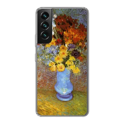 Produktbild von MuchoWow® Handyhülle Schutzhülle Hülle für Samsung Galaxy S22 Vase mit Gänseblümchen und Anemonen - Vincent van Gogh Silikon Softcase Handy Hülle - Mobiltelefonhülle