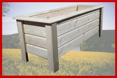 Produktbild von Hochwertiger Classic unbehandelt Außenmaße 60 x 50 x 26 cm Blumenkasten Hochbeet Pflanztrog Nr. PK - REAL-2692