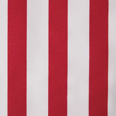 Image de HOMESCAPES Tissu en coton à rayures rouges et blanches – vendu au mètre, rayures larges, largeur 150 cm
