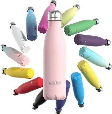 Produktbild von Famanu Wasserflasche Edelstahl, 500 ml, Thermosflasche für Kinder, BPA-frei, doppelwandig, lekfrei