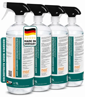 Produktbild von INOX® 4x1L Anti-Giardien-Wischkonzentrat – Hygienische Reinigung für Haustierhaushalte