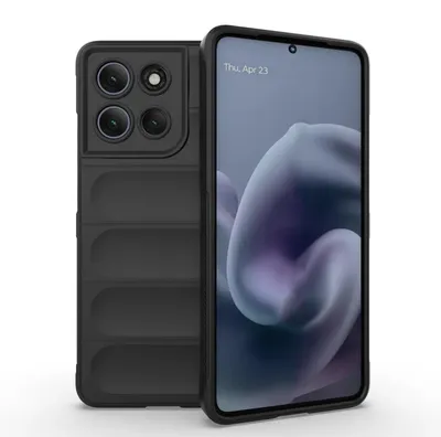 Productafbeelding van MobyDefend Hoesje - Geschikt voor Motorola Moto G86 Power - TPU Gripcase - Zwart