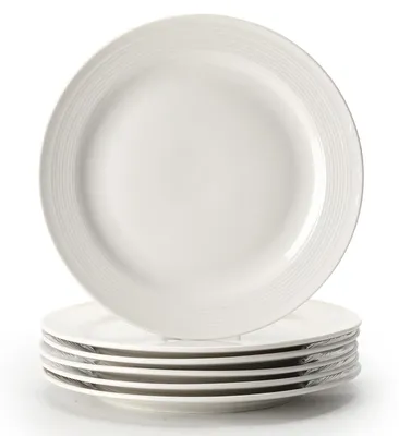 Zdjęcie produktu dla Zestaw 6 ceramicznych talerzy obiadowych, średnica 20,3 cm