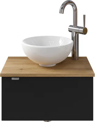 Produktbild von Pelipal Serie 6915 SET-044-011 Waschtisch mit Unterschrank bestehend aus: Keramik-Aufsatzbecken, Waschtischplatte, Waschtischunterschrank