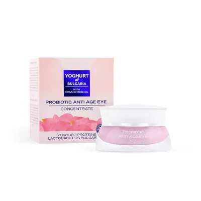 Obrázek produktu pro Probiotický oční koncentrát proti vráskám s organickým růžovým olejem JOGHURT OF BULGARIA 40 ml
