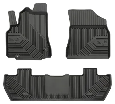 Productafbeelding van Rubberen automatten voor Citroën Berlingo II 2008-2018 (stationwagen) – 3-delig, zwart, op maat