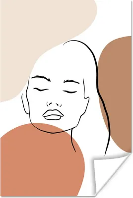 Produktbild von MuchoWow® Poster Pastell - Frau - Flecken 60x90 cm - Wanddekoration