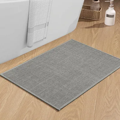 Productafbeelding van Badmat 60 x 90 cm, antislip, grijs, wasbaar