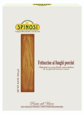 Produktbild von Eierbandnudeln Fettuccine mit Steinpilzen 250 gr. - Spinosi