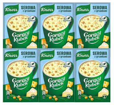 Produktbild von Knorr Käsesuppe Instant 6x 22g - Tassensuppe mit Croutons - Quick Soup