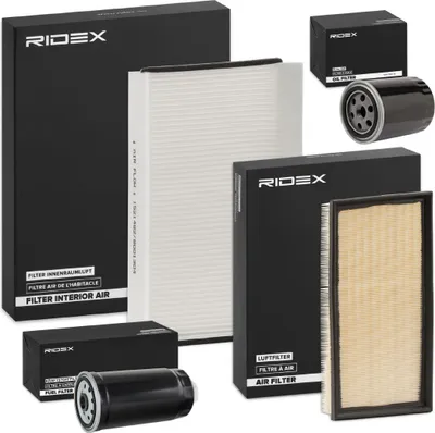 Produktbild von RIDEX Filterset Inspektionspaket Filtersatz für VOLVO V70 II (285) V70 I (875, 876) 850 Kombi (855) 850 Limousine (854) S70 (874)