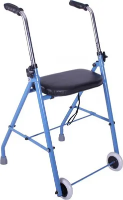 Produktbild von Rollator Zweirad-Rollator mit Sitzfläche Faltbar.Gepolsterte Sitzfläche