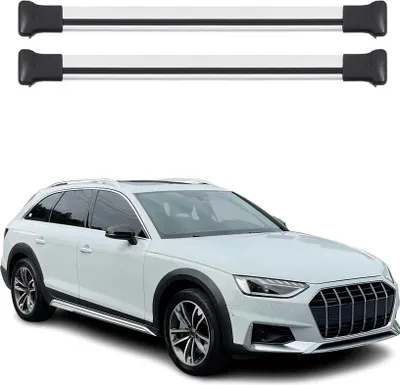 Image de Barres de toit transversales pour Audi A4 Allroad SW 2015- Aluminium Gris