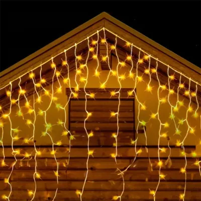 LED-Ijspegellichtkette 300 warmweiß 5 m IP44 Timer