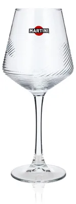 Produktbild von Martini Wermut Glas Stielglas 0,425l Gläser Weinglas Relief Design HH Global