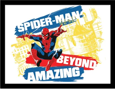 Produktbild von Spider-Man - Gerahmtes Poster "Beyond Amazing 2" PM8603 (40 cm x 30 cm) (Weiß/Blau/Rot)