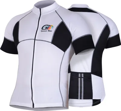 Produktbild von Trikot Radtrikot Fahrradtrikot Fahrrad Radler-Trikot Shirt Jersey Schwarz/Weiß, Größe:XS