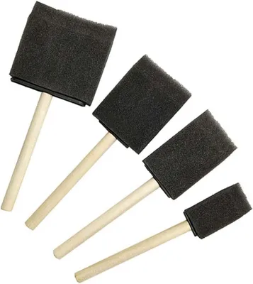 Produktbild von Schaumstoffpinsel in verschiedenen Größen, für Beizen, Farben, Lacke, Öle auf Holz, Heimwerkerprojekte