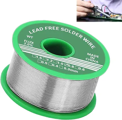 Produktbild von Lötzinn 0.8mm, bleifreier Löt draht mit Kolophonium kern zum Elektrolöten und Heimwerken,Doppelseitiges Bandmaß 150 cm