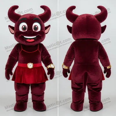 Immagine prodotto di Costume MASTICOT da diavolo in peluche color borgogna