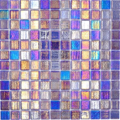 Produktbild von Mosani MOS220-P55255, Mosaik, Glas, Blau, Drinnen, Rechteck, 316 mm