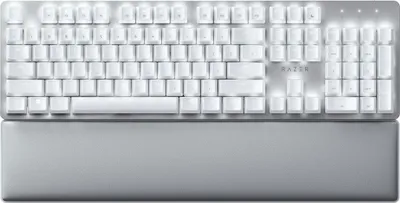 Produktbild von Razer Pro Type Ultra - Volle Größe (100%) - USB + RF Wireless + Bluetooth - Mechanischer Switch - QWERTY - LED - Silber - Weiß