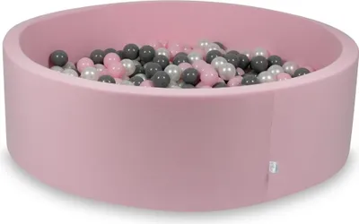 Immagine prodotto di Dry Pool, rosa cipria, 130x40, con 700 palline: Madreperla, grigio, rosa chiaro