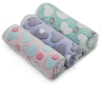 Produktbild von Hundedecke Kuscheldecke 3 Stück 60x40cm Flauschig Weich Warm Waschbar für Hunde Katzen