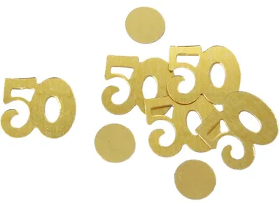 Produktbild von PaperStyle 45005 Konfetti Zahl 50 - 10 g, ca. 15 mm, gold