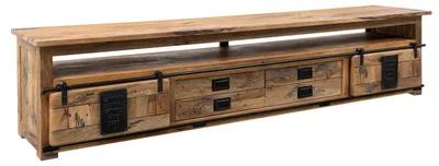 Immagine prodotto di MASSIVMOEBEL24 | mobile TV in legno di Mango 260x50x60 mango naturale laccato RAILWAY #155