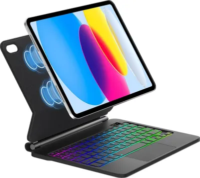 Image de Étui avec clavier pour iPad 10/11 gen 10.9/11 SENGBIRCH AZERTY avec touchpad