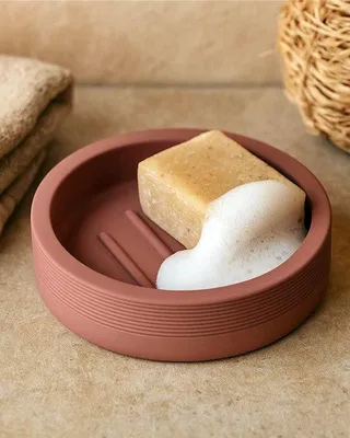 Immagine prodotto di Porta sapone in poliresina terracotta Marika