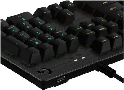 Produktbild von Logitech Gaming G512 - Tastatur - Hintergrundbeleuchtung - USB - US International - Tastenschalter: GX Brown Tactile - Kohle