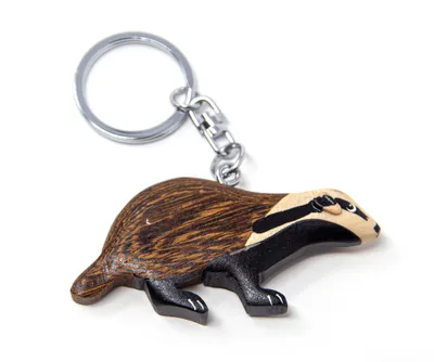 Immagine prodotto di Ciondolo portachiavi in legno - Badger