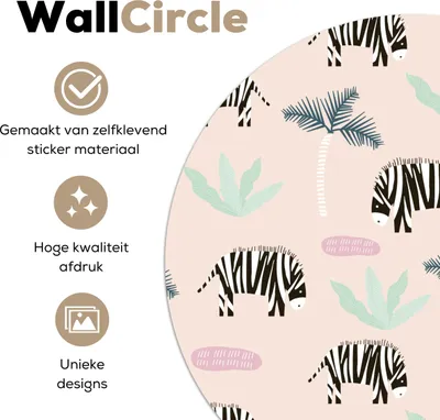 Produktbild von MuchoWow® - Mauerkreis - Wand Bilder - Wandsticker - Wohnzimmer Dekoration - Dekoration für die Wände - Aluminium - Babyzimmer